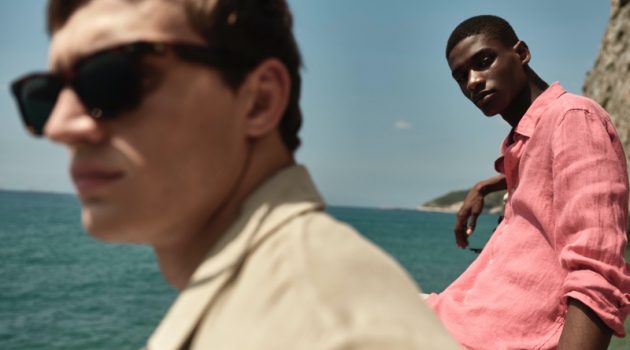 High Summer: Rachide & Julian Don New Massimo Dutti Menswear Rachide Embaló stands out in a summery linen shirt from Massimo Dutti.