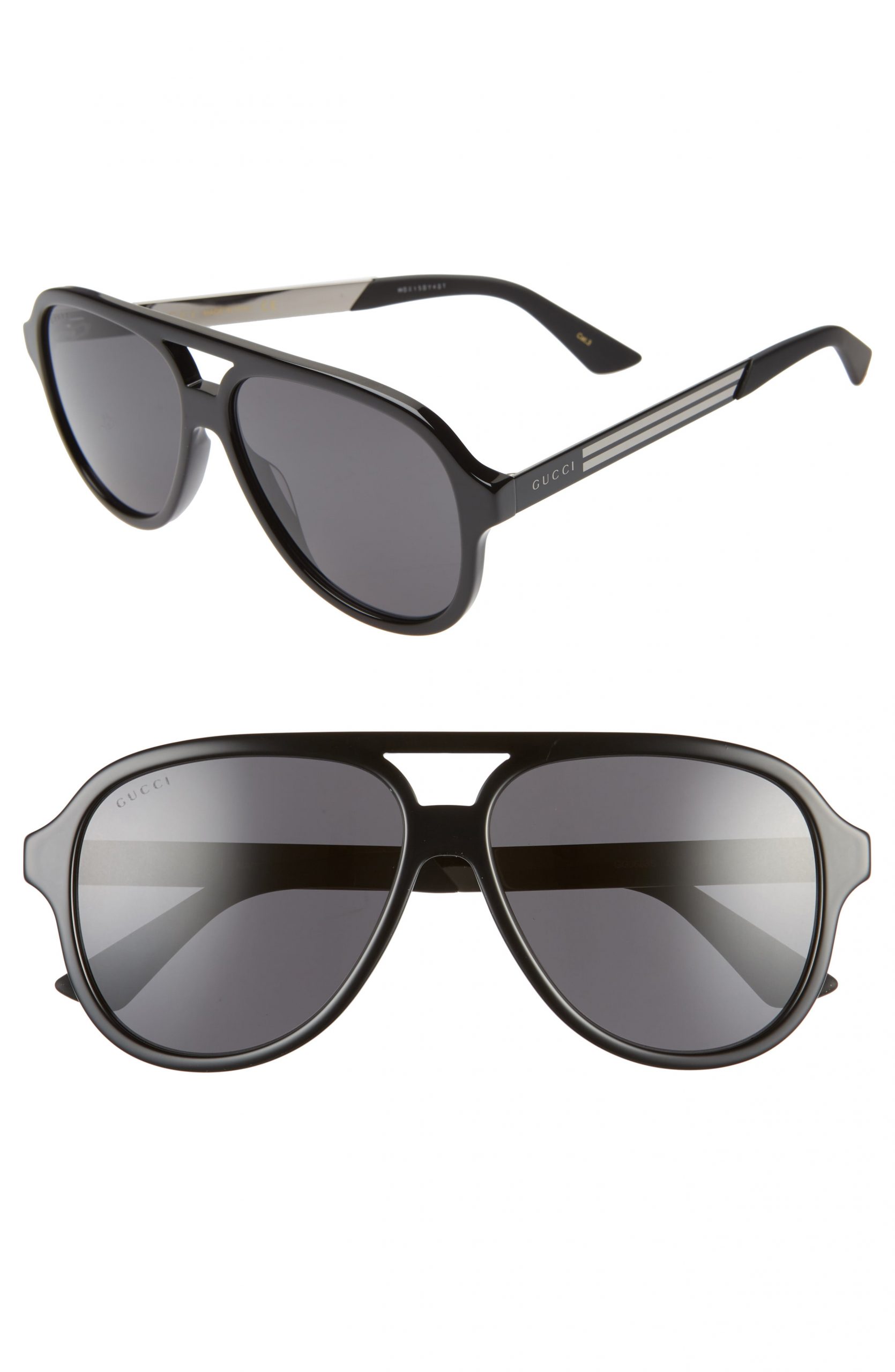 Men's Gucci 59mm Aviator Sunglasses 