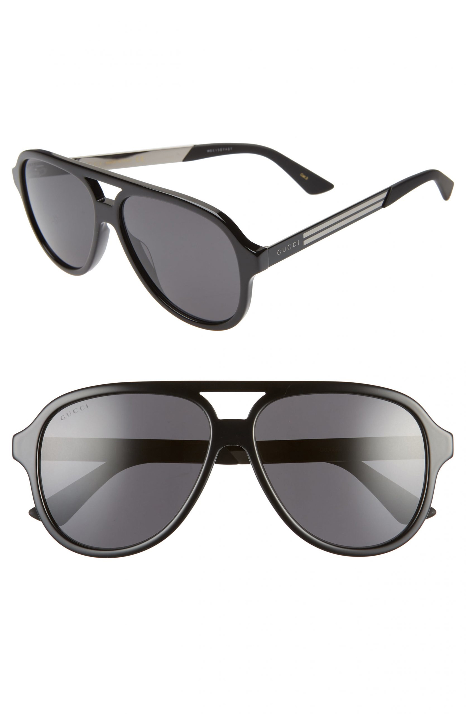 gucci 58mm aviator sunglasses