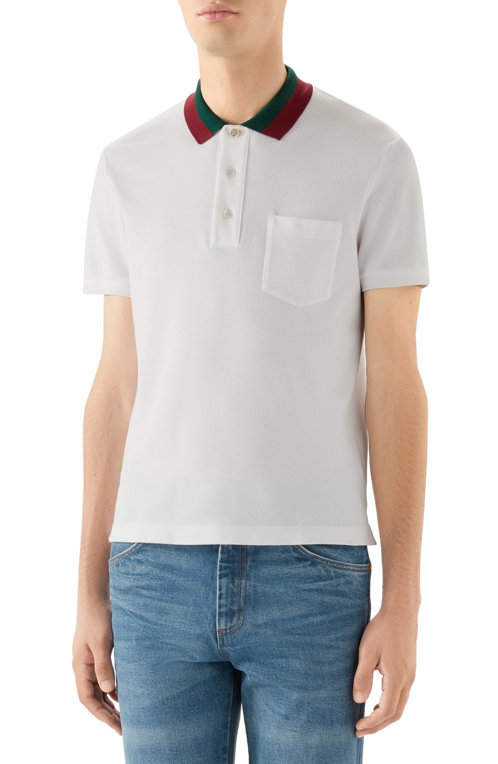 white gucci collar shirt