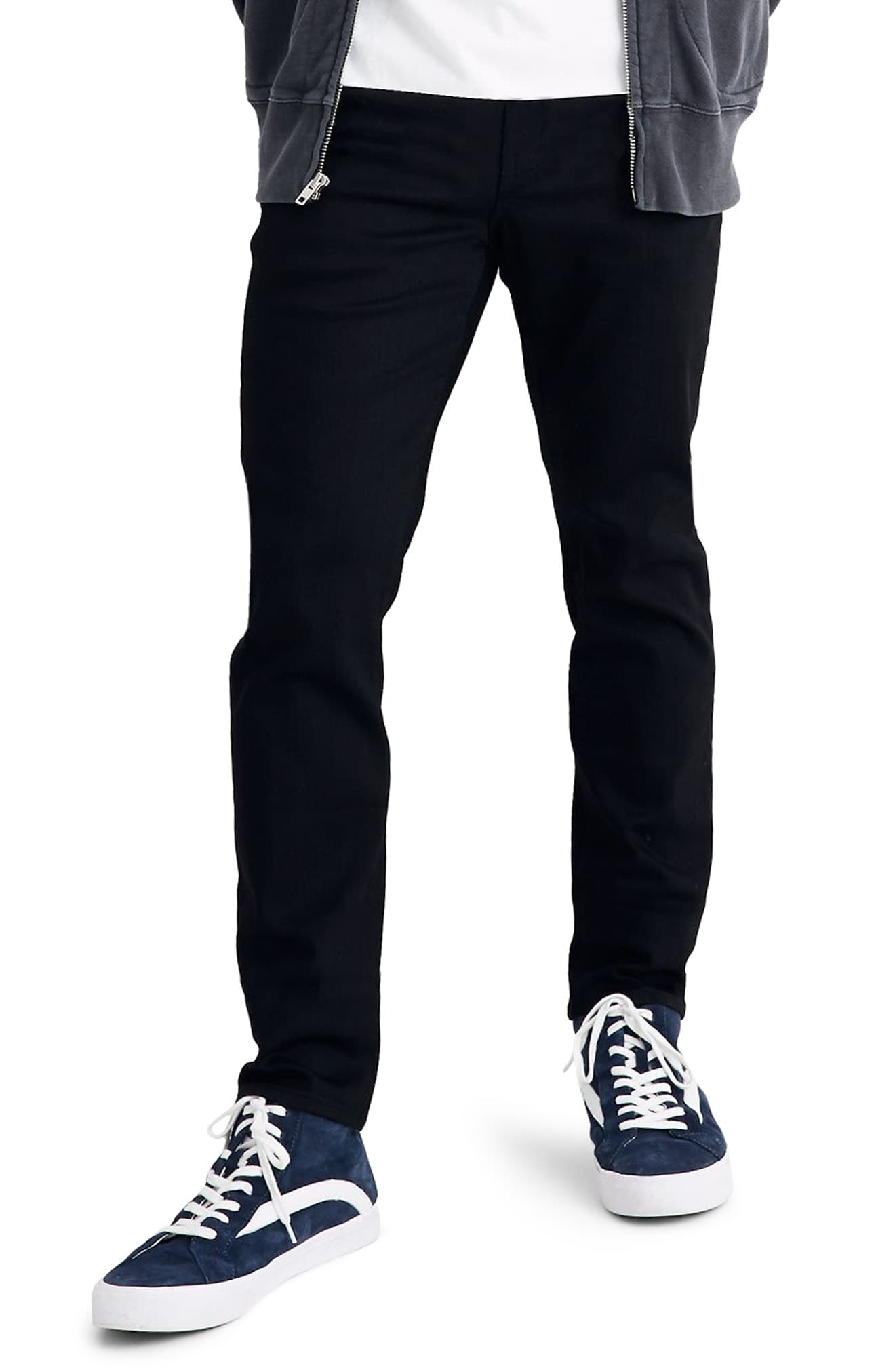 fitted black jeans mens