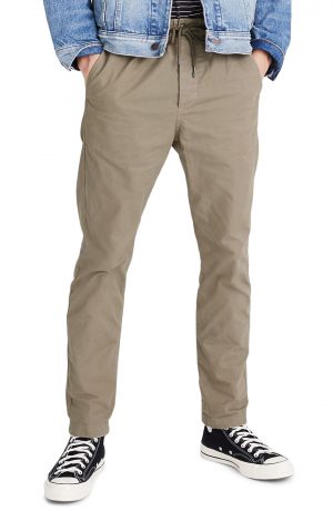 Men's Madewell Garment Dye Twill Drawstring Pants, Size X-Large - Green Men's Madewell Garment Dye Twill Drawstring Pants, Size X-Large - Green