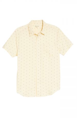 Men's Madewell Perfect Short Sleeve Shirt, Size Small - Ivory Men's Madewell Perfect Short Sleeve Shirt, Size Small - Ivory