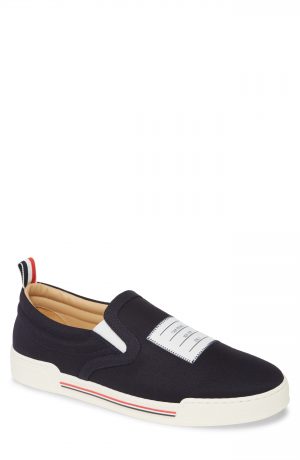 Men's Thom Browne Slip-On Sneaker, Size 7 M - Blue Men's Thom Browne Slip-On Sneaker, Size 7 M - Blue