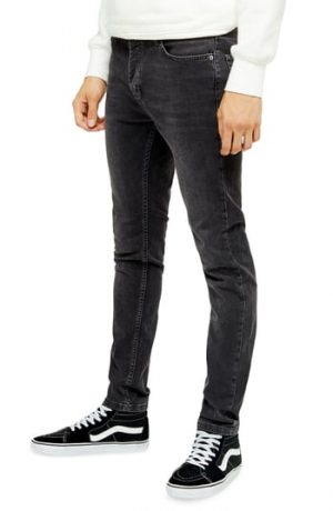 Men's Topman Tyler Skinny Fit Jeans, Size 34 x 32 - Black Men's Topman Tyler Skinny Fit Jeans, Size 34 x 32 - Black