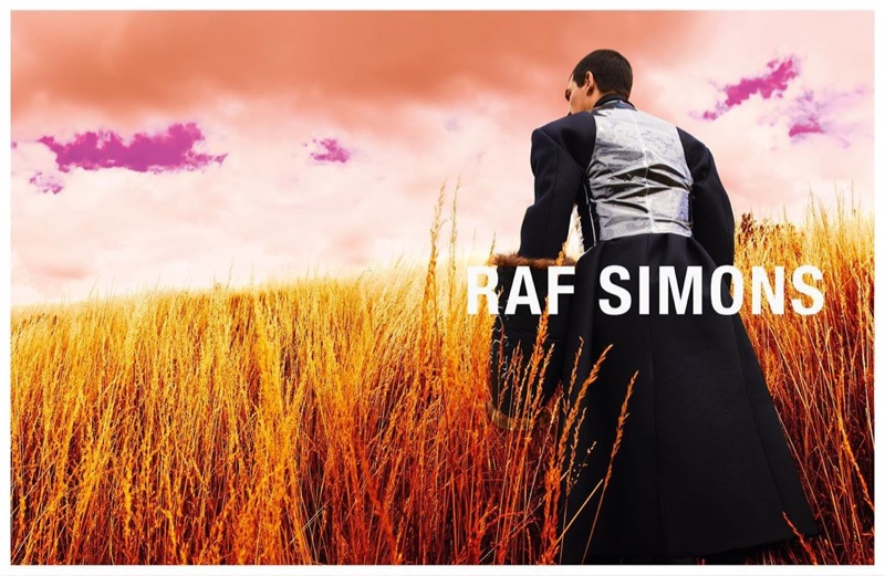Luca Lemaire appears in Raf Simons' fall-winter 2020 campaign.