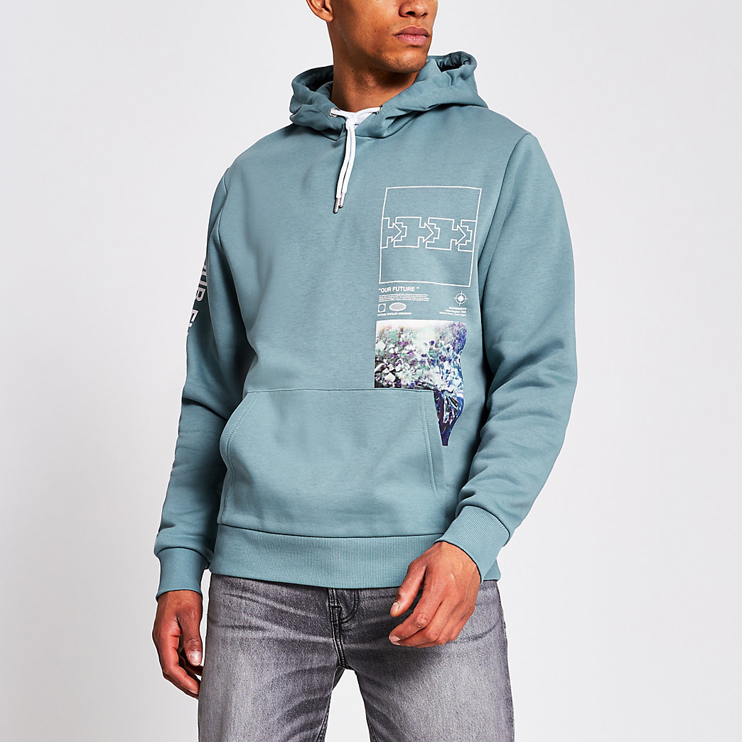 river island grey hoodie