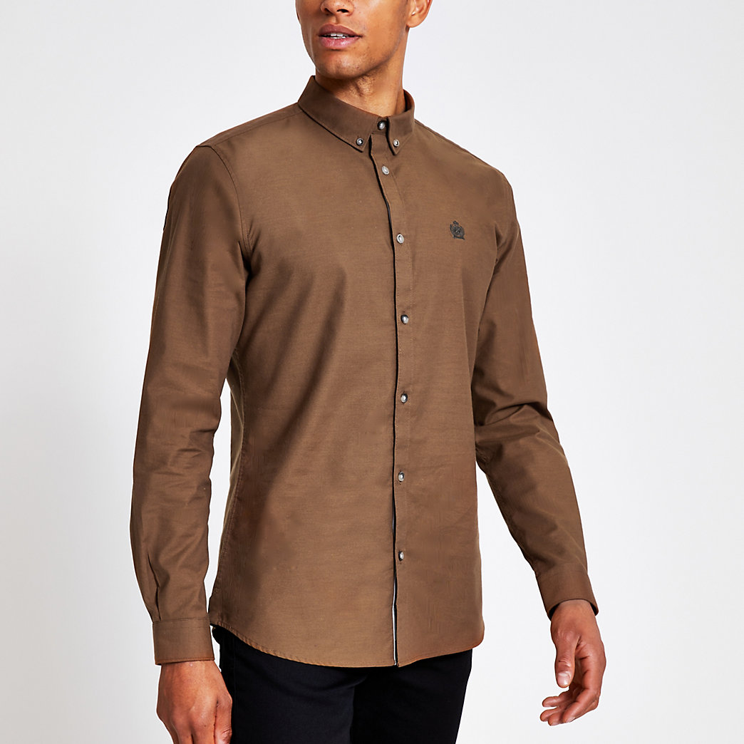 mens slim fit oxford shirt