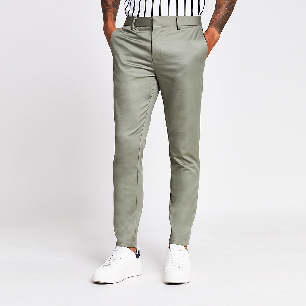 green skinny chinos mens