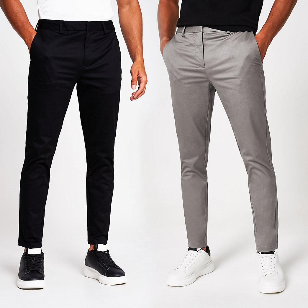 mens grey skinny chinos