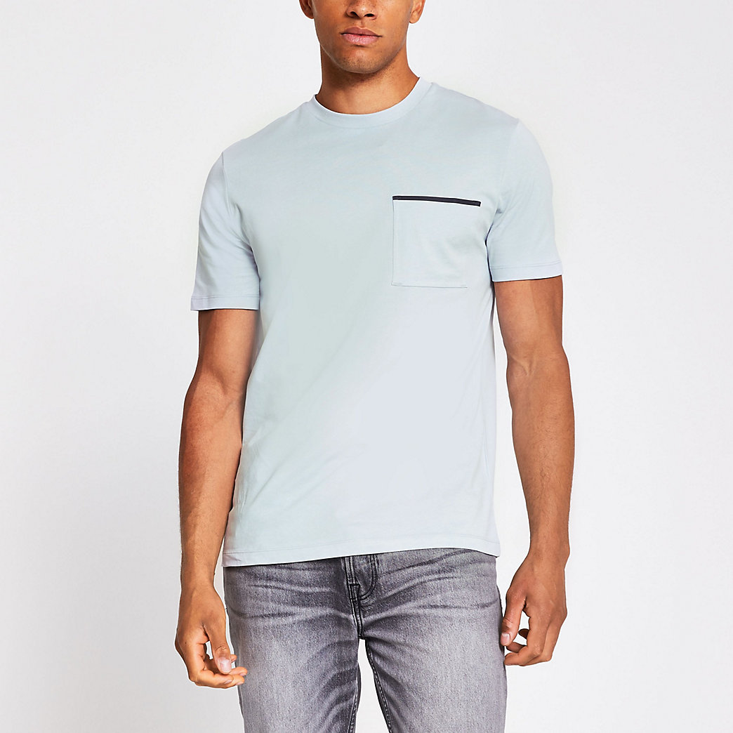mens slim fit pocket tee