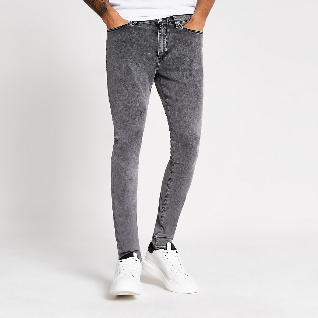 river island mens grey jeans