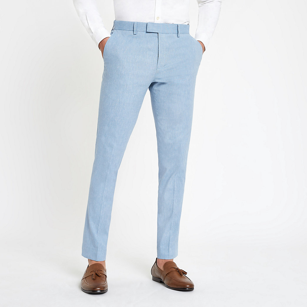 light blue skinny trousers