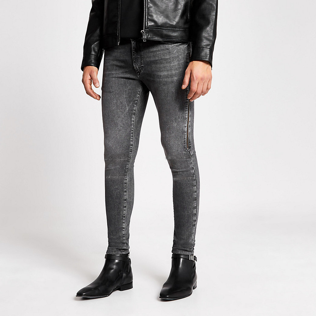 river island mens black jeans