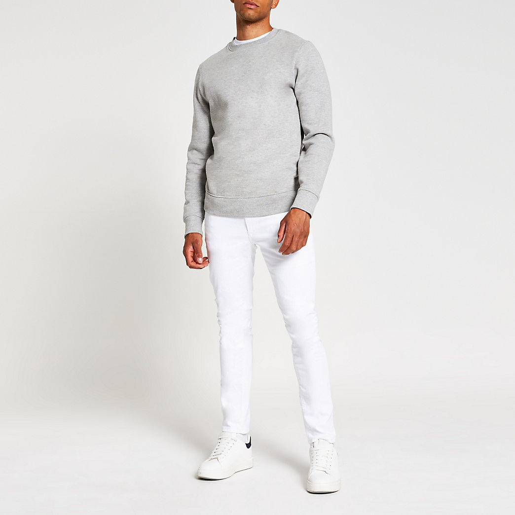 mens white jeans river island