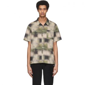 Saturdays NYC Green and Off-White Alpons Glass Shirt Saturdays NYC Green and Off-White Alpons Glass Shirt