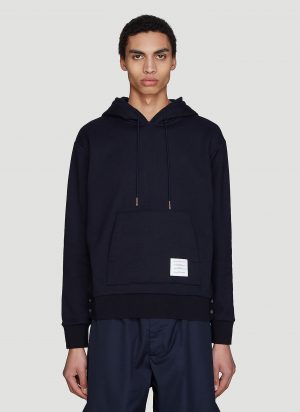 Thom Browne Signature Stripe Hooded Sweatshirt in Navy size JPN - 02 Thom Browne Signature Stripe Hooded Sweatshirt in Navy size JPN - 02