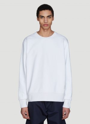 Thom Browne Stripe Sweatshirt in White size JPN - 1 Thom Browne Stripe Sweatshirt in White size JPN - 1
