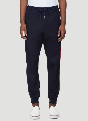 Thom Browne Striped-Side Tapered Track Pants in Blue size JPN - 4 Thom Browne Striped-Side Tapered Track Pants in Blue size JPN - 4