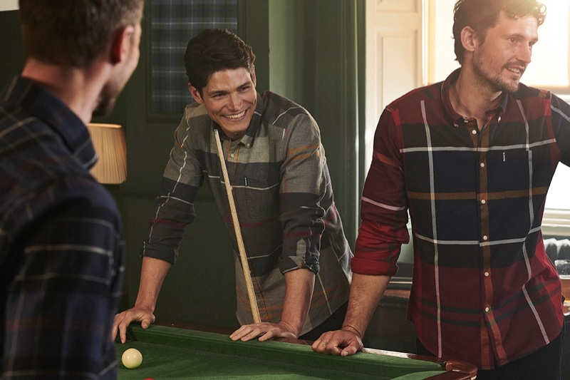 Models Sam Way and Sam Webb don tartan print shirts from Barbour's fall-winter 2020 collection. » Barbour Celebrates Its Heritage with Fall '20 Shirt Collection Models Sam Way and Sam Webb don tartan print shirts from Barbour's fall-winter 2020 collection.