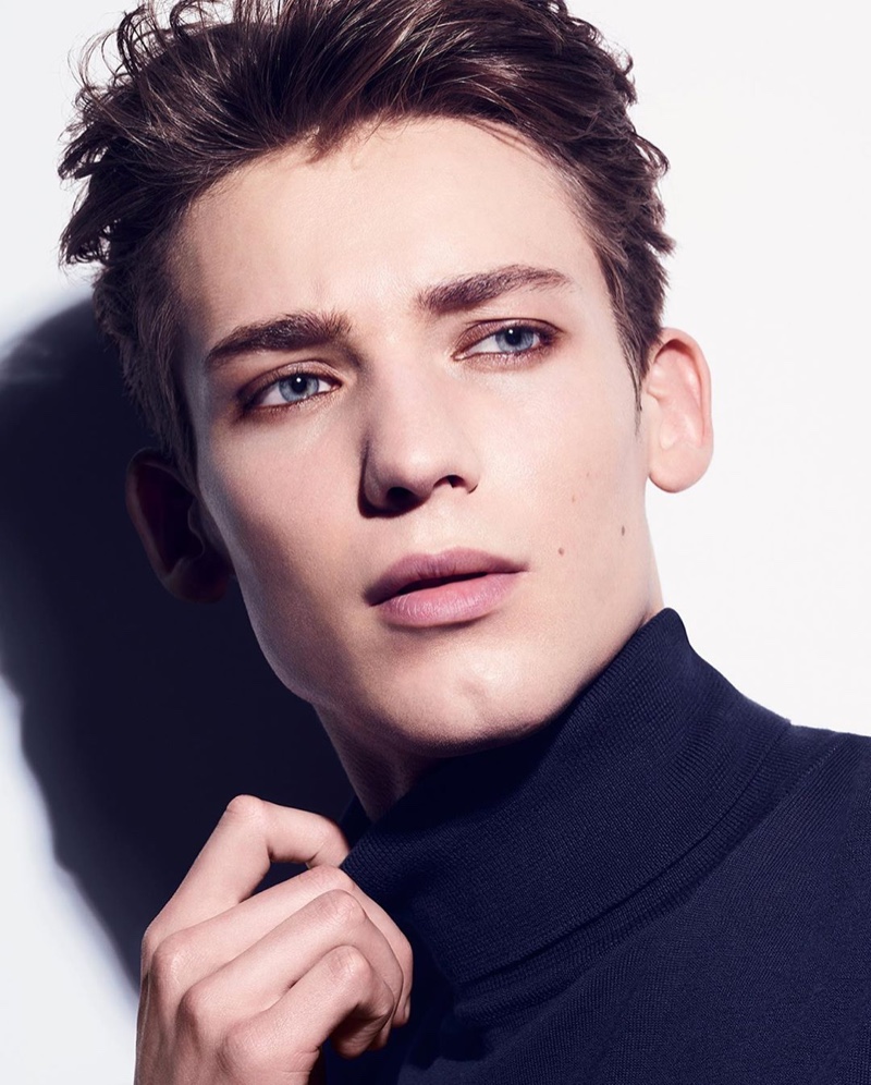 Christopher Einla shows off an intense makeup look from Boy De Chanel.