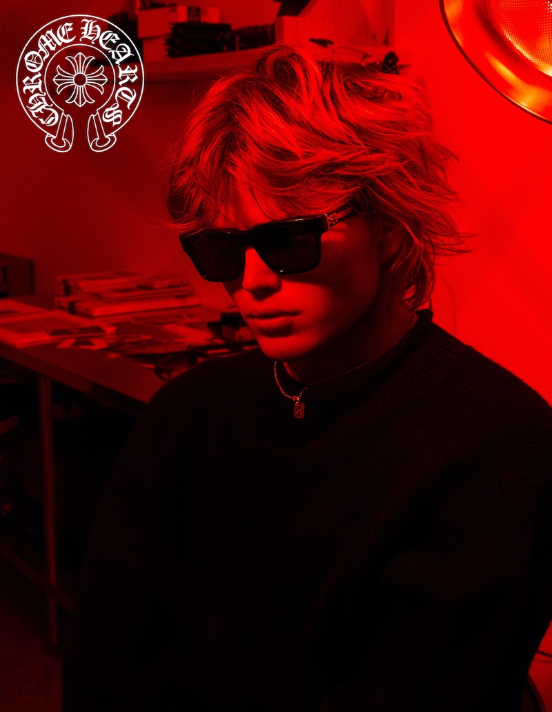 Jordan Barrett fronts Chrome Hearts' fall-winter 2020 campaign.