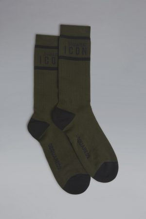 DSQUARED2 Men Ankle socks Dark green Size 5-6 76% Cotton 21% Polyamide 3% Elastane DSQUARED2 Men Ankle socks Dark green Size 5-6 76% Cotton 21% Polyamide 3% Elastane