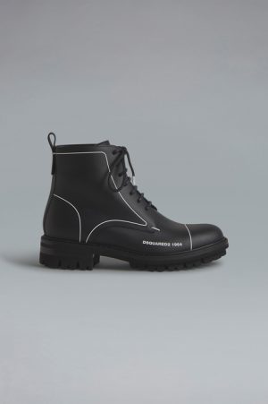 DSQUARED2 Men Boot Black Size 7 100% Calfskin DSQUARED2 Men Boot Black Size 7 100% Calfskin