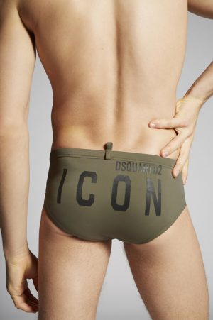 DSQUARED2 Men Brief trunks Military green Size 36 80% Polyamide 20% Elastane DSQUARED2 Men Brief trunks Military green Size 36 80% Polyamide 20% Elastane