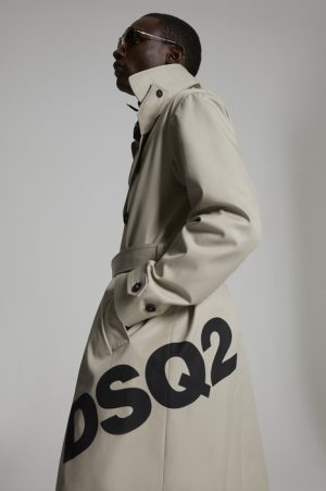 DSQUARED2 Men Coat Beige Size 40 100% Cotton DSQUARED2 Men Coat Beige Size 40 100% Cotton