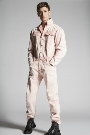 DSQUARED2 Men Jumpsuit Pink Size 36 100% Cotton DSQUARED2 Men Jumpsuit Pink Size 36 100% Cotton