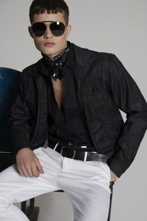 DSQUARED2 Men Kaban Black Size 44 98% Cotton 2% Elastane DSQUARED2 Men Kaban Black Size 44 98% Cotton 2% Elastane