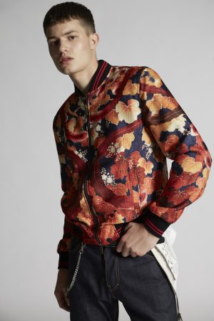 DSQUARED2 Men Kaban Orange Size 42 100% Silk DSQUARED2 Men Kaban Orange Size 42 100% Silk