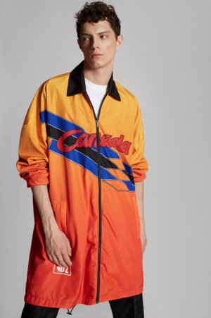 DSQUARED2 Men Kaban Orange Size XXL 100% Polyester DSQUARED2 Men Kaban Orange Size XXL 100% Polyester