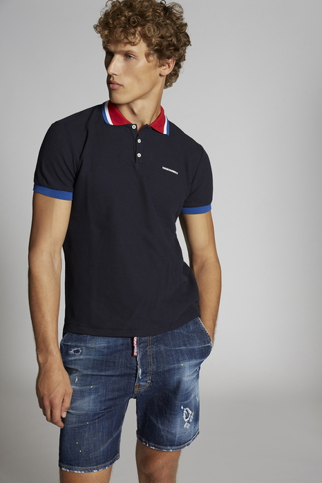 dark blue polo t shirt