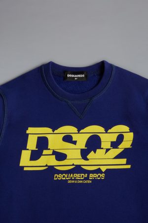 DSQUARED2 Men Pullover Purple Size 14 100% Cotton DSQUARED2 Men Pullover Purple Size 14 100% Cotton