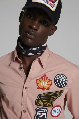 DSQUARED2 Men Shirt Pink Size 44 97% Cotton 3% Elastane DSQUARED2 Men Shirt Pink Size 44 97% Cotton 3% Elastane