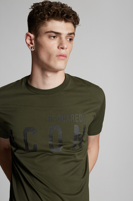 DSQUARED2 Men Short sleeve t-shirt Military Green Dark Size M 100% ...