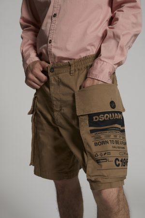 DSQUARED2 Men Shorts Brown Size 30 97% Cotton 3% Elastane DSQUARED2 Men Shorts Brown Size 30 97% Cotton 3% Elastane