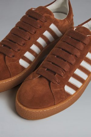 DSQUARED2 Men Sneaker Brown Size 10 100% Calfskin DSQUARED2 Men Sneaker Brown Size 10 100% Calfskin