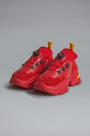 DSQUARED2 Men Sneaker Red Size 7 50% Polyester 25% Calfskin 18% Polyurethane 5% Viscose 2% Cotton DSQUARED2 Men Sneaker Red Size 7 50% Polyester 25% Calfskin 18% Polyurethane 5% Viscose 2% Cotton