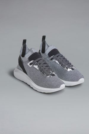 DSQUARED2 Men Sneaker Silver Size 11 50% Polyester 27% Polyamide 10% Calfskin 9% Polyethylene 4% Elastane DSQUARED2 Men Sneaker Silver Size 11 50% Polyester 27% Polyamide 10% Calfskin 9% Polyethylene 4% Elastane