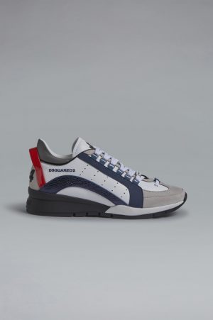 DSQUARED2 Men Sneaker White Size 11 80% Calfskin 15% Polyester 5% Cotton DSQUARED2 Men Sneaker White Size 11 80% Calfskin 15% Polyester 5% Cotton