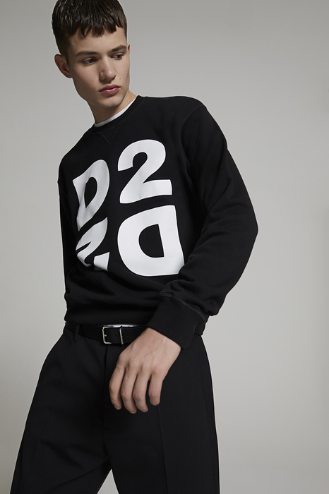 DSQUARED2 Men Sweatshirt Black Size S 100% Cotton | The Fashionisto
