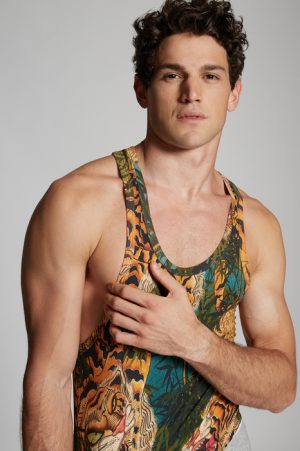DSQUARED2 Men Tank top Dark green Size S 95% MODAL 5% Elastane DSQUARED2 Men Tank top Dark green Size S 95% MODAL 5% Elastane