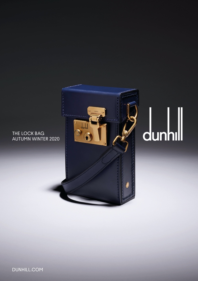 For the stylish man on the go, Dunhill offers its Lock bag for fall-winter 2020. » Dunhill Unveils Backstage Look with Fall '20 Campaign For the stylish man on the go, Dunhill offers its Lock bag for fall-winter 2020.