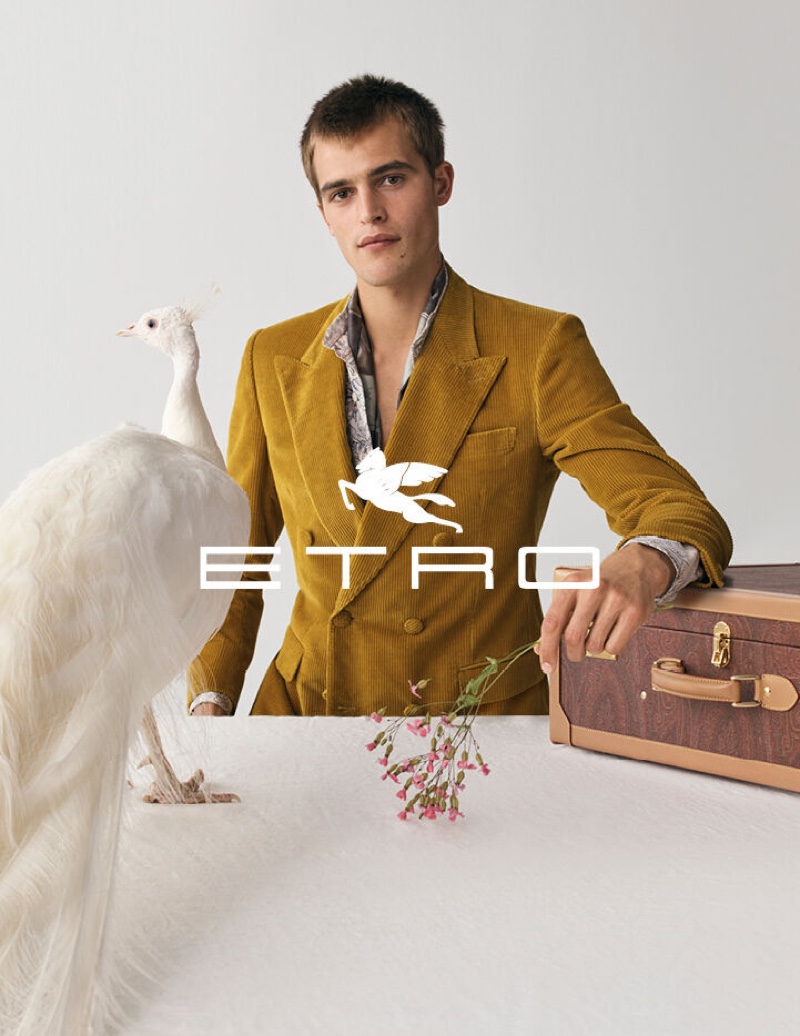 Parker van Noord stars in Etro's fall-winter 2020 men's campaign.