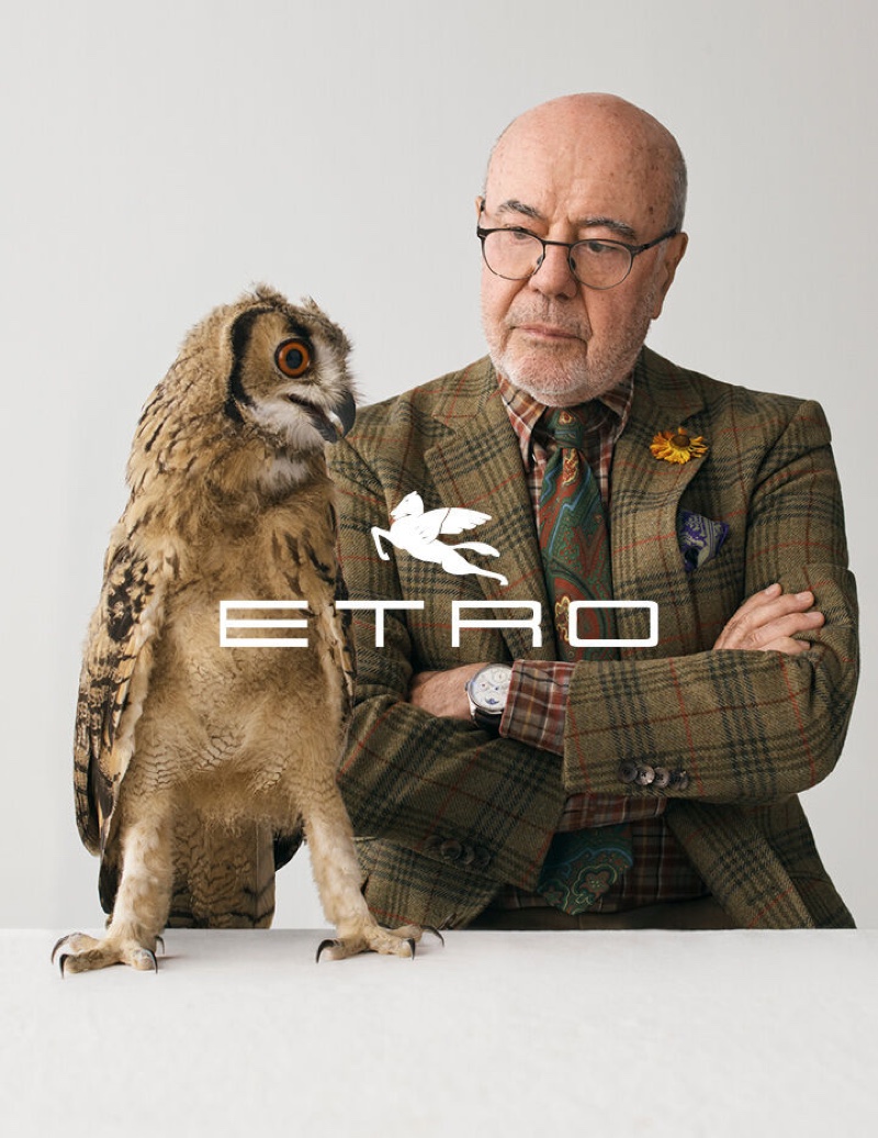 Etro founder Gimmo Etro fronts the brand's fall-winter 2020 campaign.