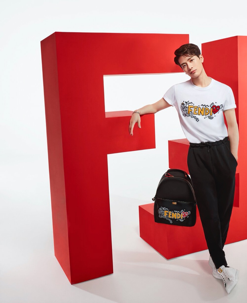 Jackson Wang 2020 Fendi Mr Doodle Campaign 005