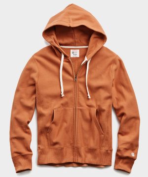 Lightweight Full Zip Hoodie in Spice Lightweight Full Zip Hoodie in Spice